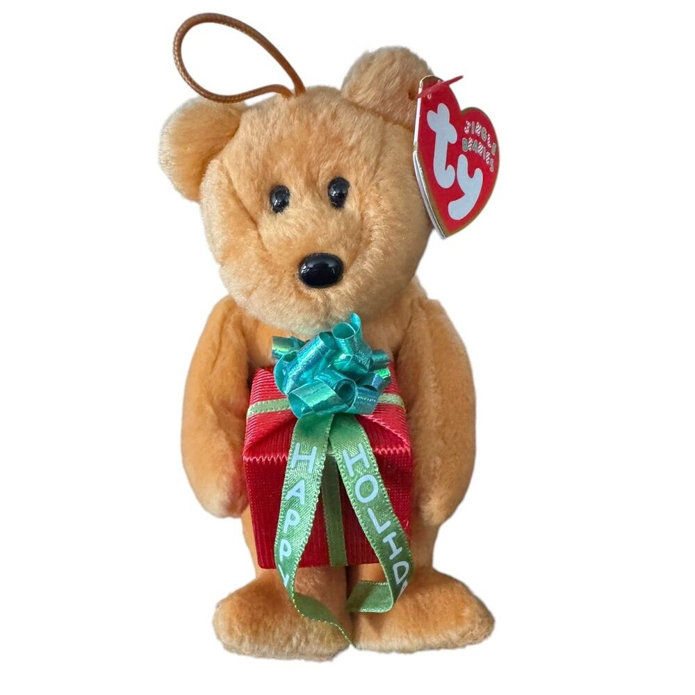 Ty‎ Jingle Beanie Babies VTG Ornament Gifts Teddy Bear Present Christmas Plush